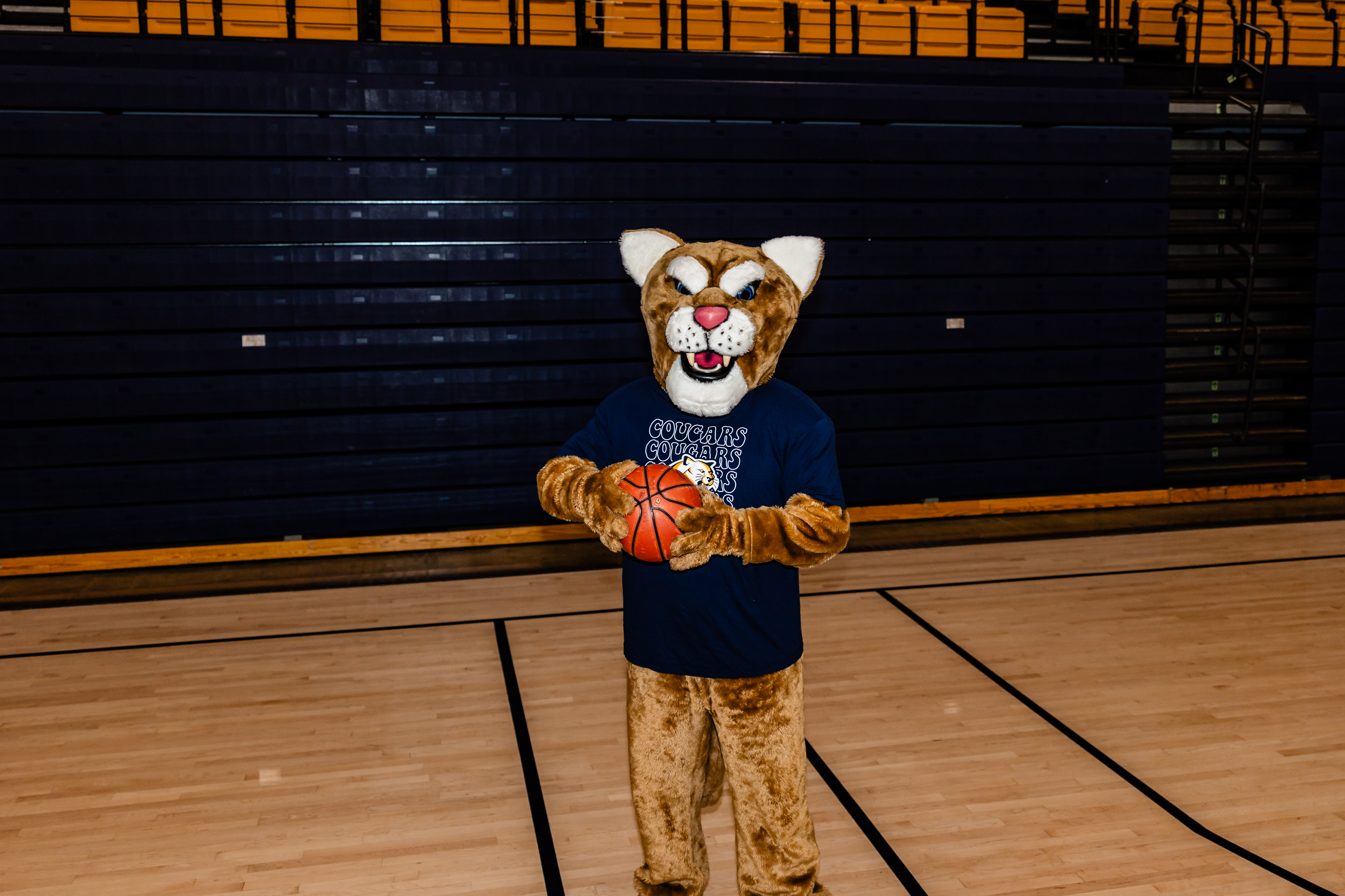 Buddy playing basketball