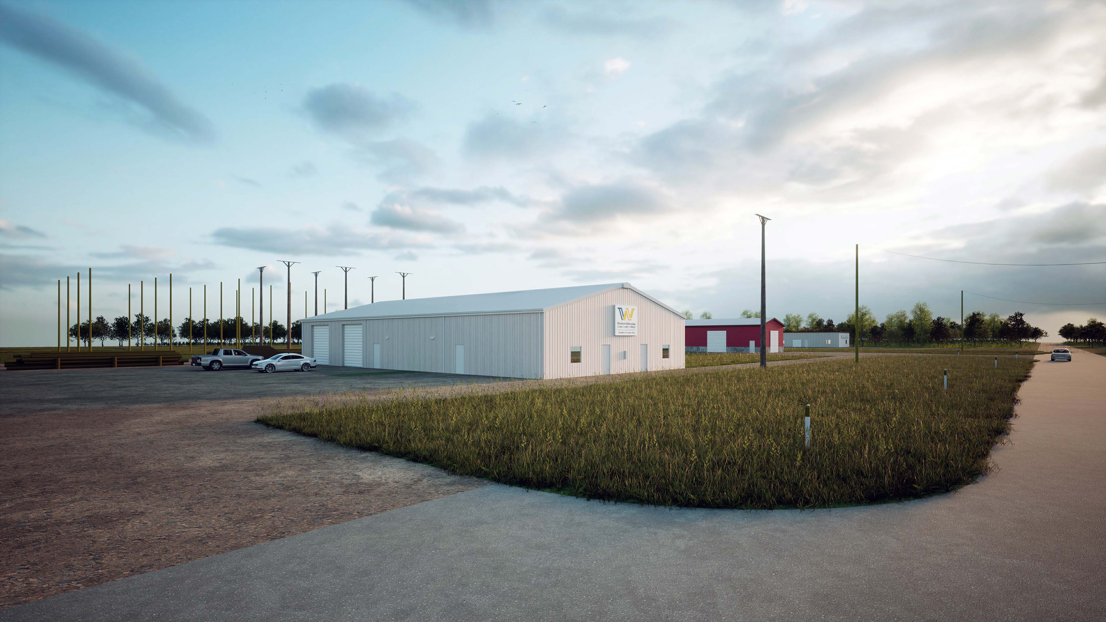 A picture of a building on powerline campus