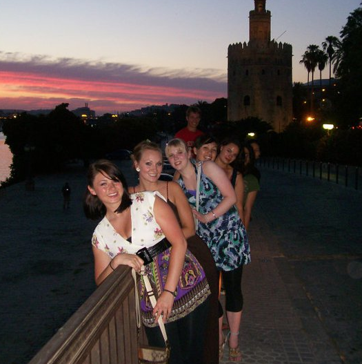 Students on a study abroad trip in Granada, Spain. 