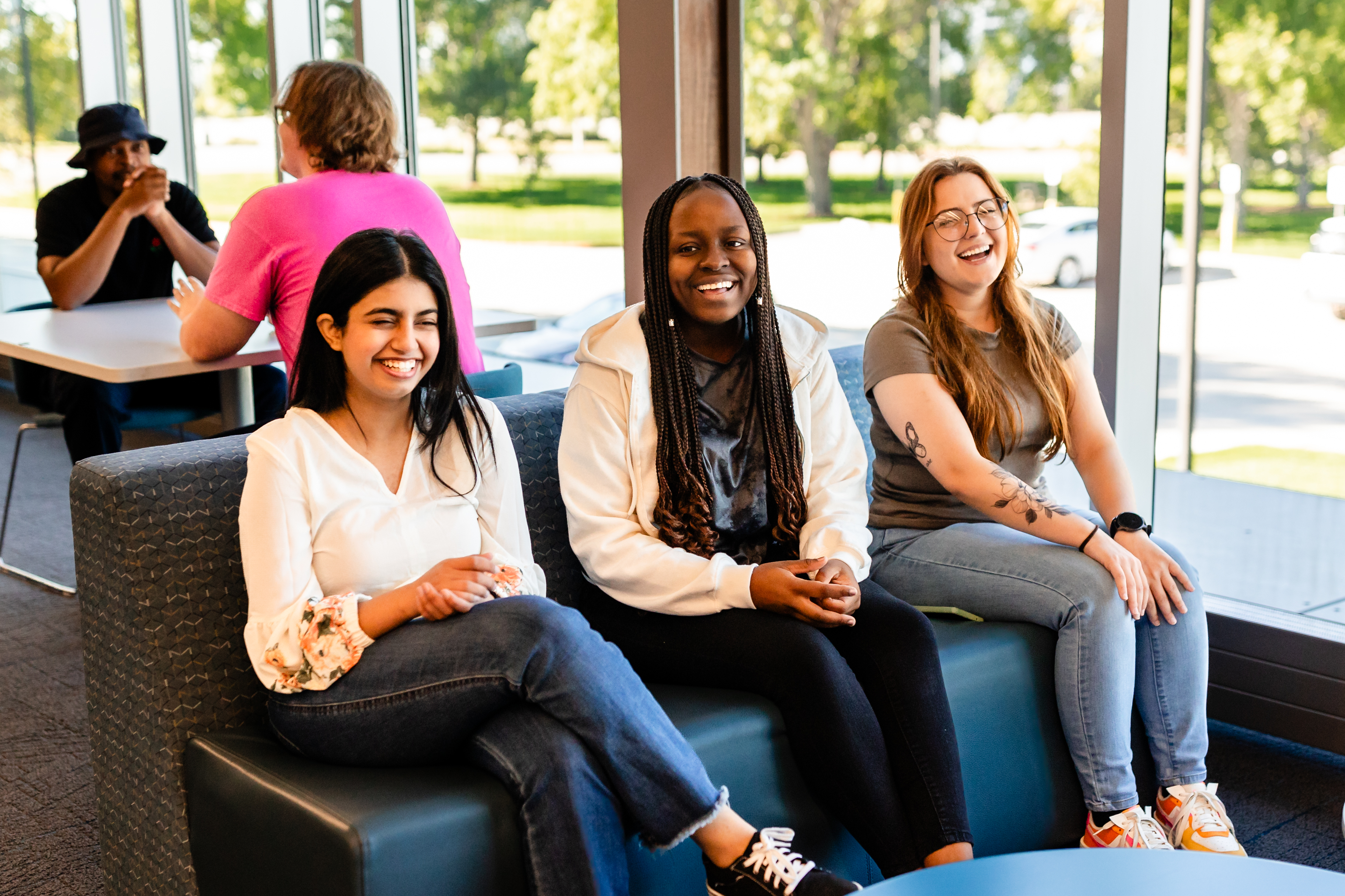 Students laughing 